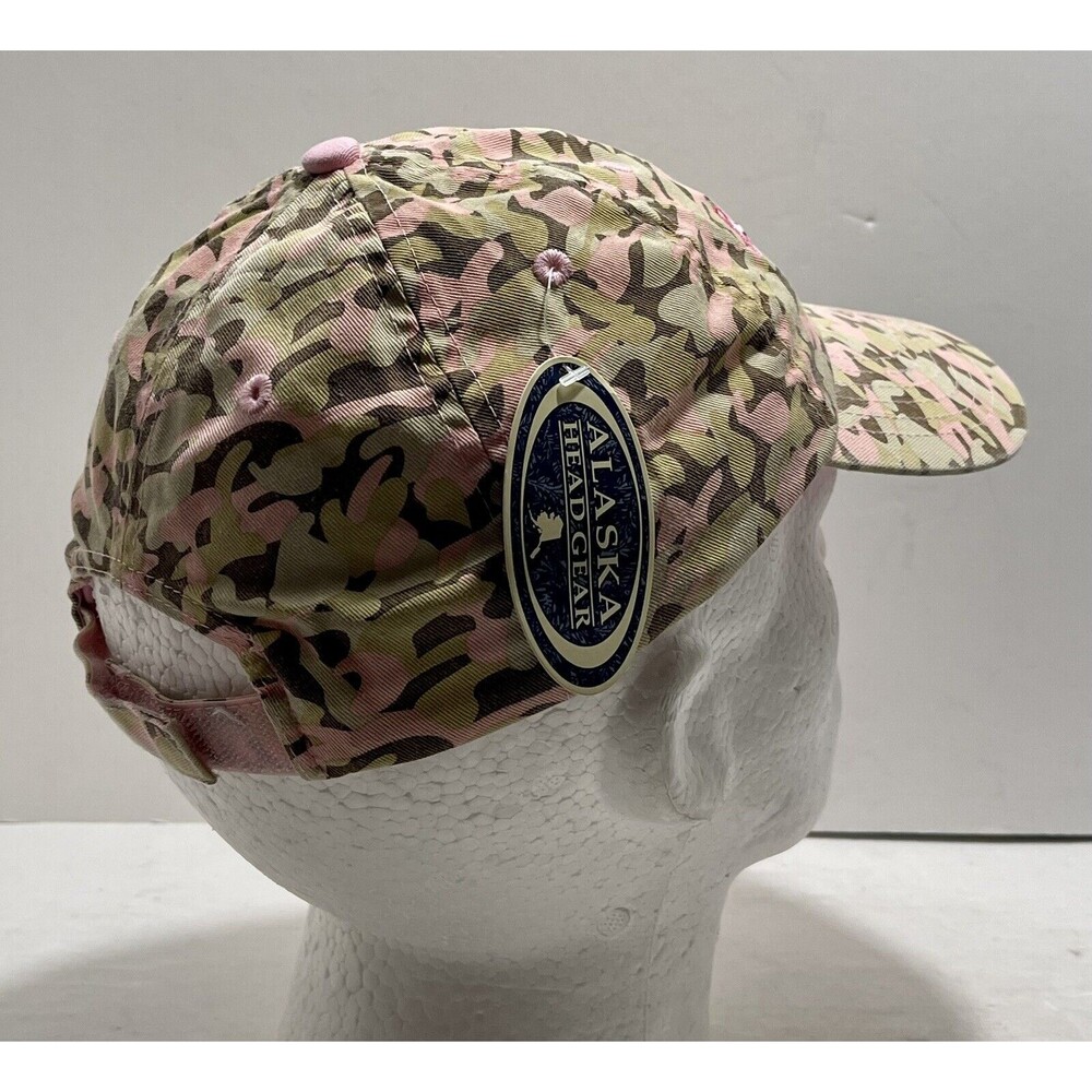 Alaska Head Gear "Alaska@ Embroidered Adjustable Hat Pink/Camo NWT - Picture 5 of 11